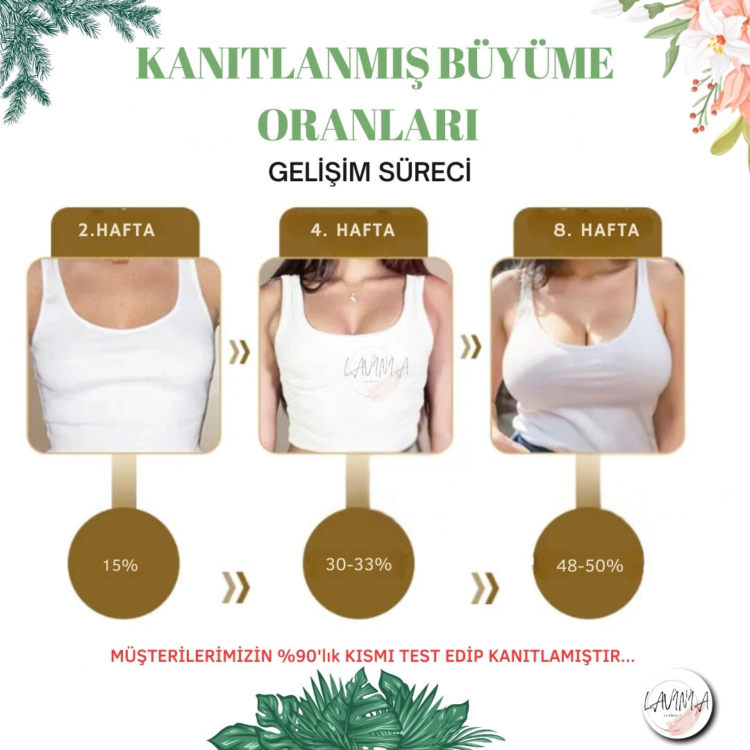 Lavinialuxe® Kollajen Göğüs Büyütme Bandı + EMS Hediye