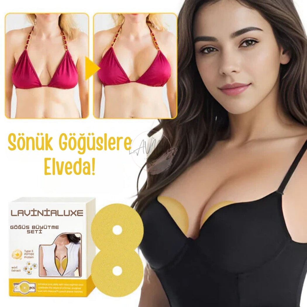 Lavinialuxe® Kollajen Göğüs Büyütme Bandı + EMS Hediye