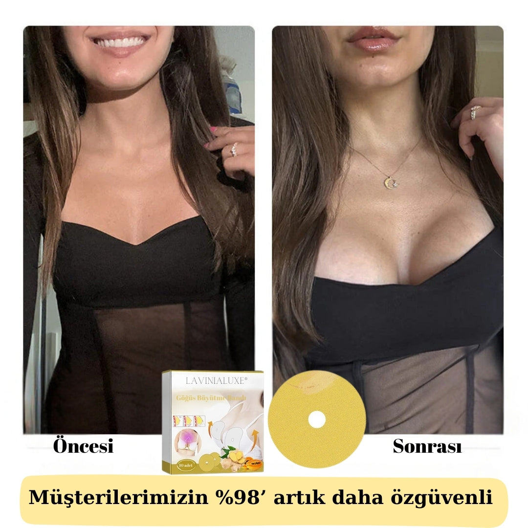 Lavinialuxe® Kollajen Göğüs Büyütme Bandı + EMS Hediye
