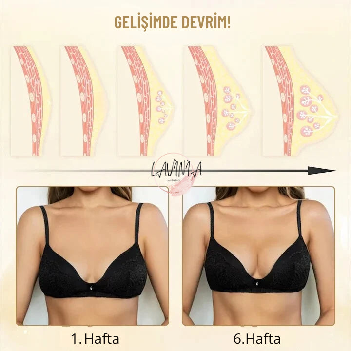 Lavinialuxe® Kollajen Göğüs Büyütme Bandı + EMS Hediye