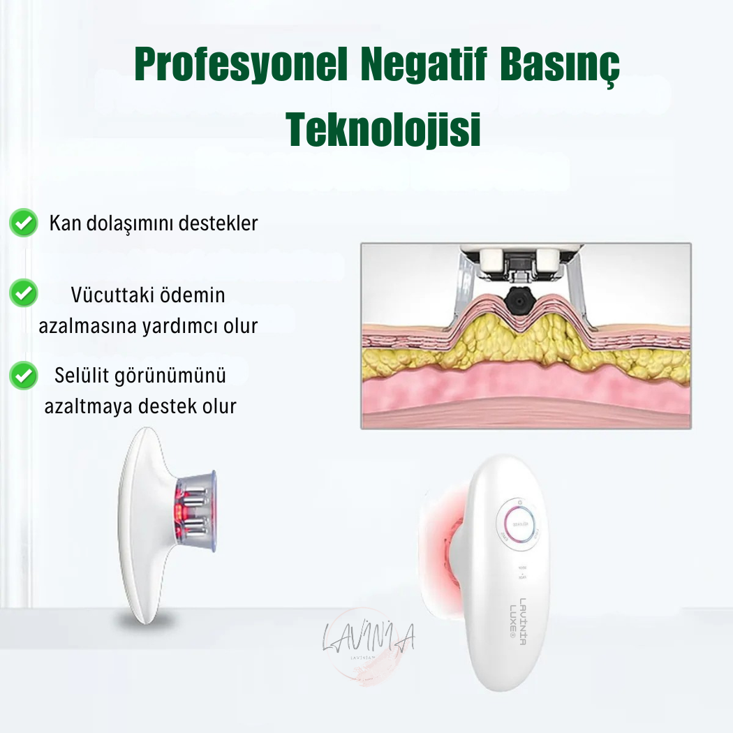 Lavinialuxe® Vakumlu Selülit Masaj ve Vücut Sıkılaştırma Cihazı